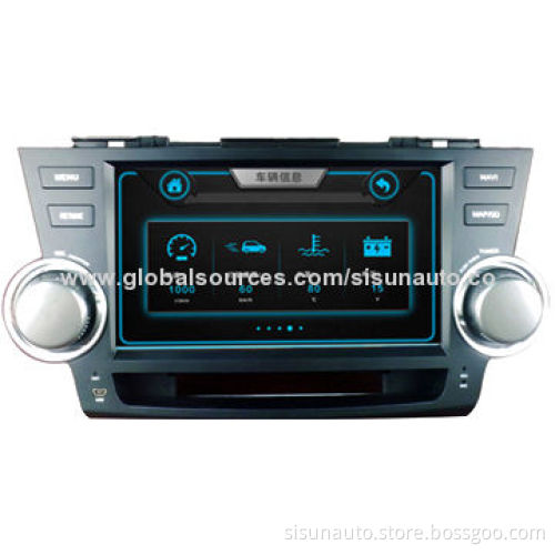 10.1" 2 DIN Android 4.1.1, OBD/OBDII, 3G, Wi-Fi, Car GPS Navigation for Toyota Highlander